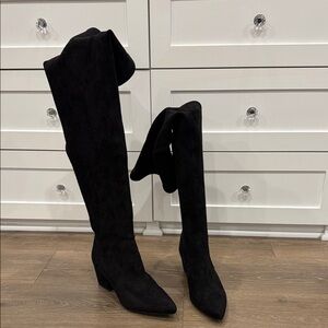 Source Unknown Black Over-the-Knee Boots